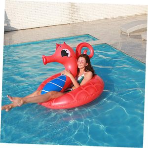 Summer Fun Seahorse <b>Inflatable</b> <b>Pool</b> Float PVC Swimming Ring Adult Float Aid Relaxing Water Toy - Product Image 6