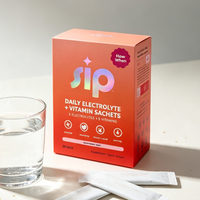 Boîte en papier personnalisée avec logo estampé à chaud arc-en-ciel, impression couleur intégrale, taille sur mesure pour sachet de boisson électrolytique ou vitamine, emballage de vente au détail