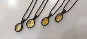 Colgante de piedras preciosas de ópalo alto y hermoso, colgante de macramé, colgante de hilo, piedras preciosas semipreciosas, joyería de piedras preciosas, cabinas pulidas a mano - Product Image 3