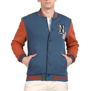 OEM New Design Customized Stand Collar Letter Pattern High Quality Letterman Winter Jacket - Product Image 1
