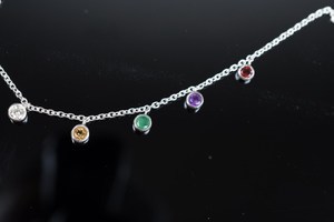 Collier de tennis en moissanite délicate Bijoux de mariage en forme de fleur Collier à chaîne en moissanite blanche Joli cadeau pour elle - Product Image 3