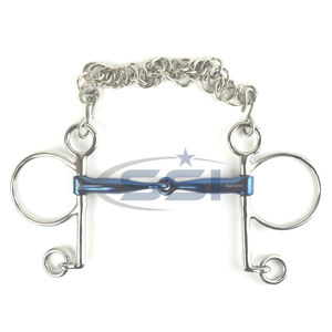 Bocado de Caballo de Acero Inoxidable de Primera Calidad con Cadena de Eslabones Simples, Equipo Personalizado para Carreras y Entrenamiento - Product Image 1