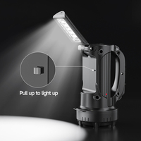 Projecteur LED rechargeable avec lampe latérale SMD pour le camping en extérieur, lampe de poche pour la sécurité et la chasse