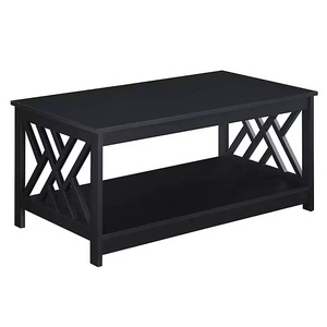 Mesa de centro grande de madera rústica con acabado elegante, perfecta para casas modernas e interiores de estilo de granja - Product Image 1