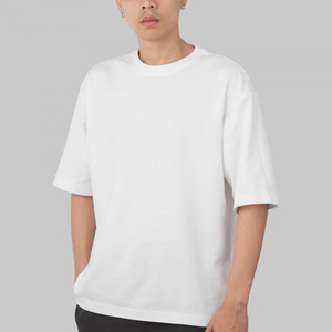 Camiseta Extra Grande de Seda/Algodón con Logotipo Personalizado, Bordado Sólido de Alta Calidad, Secado Rápido, Manga Corta, Tejido de Punto, Marca Privada - Product Image 2