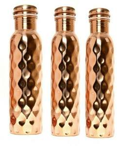 Bouteilles d'eau en cuivre étanches pour une utilisation quotidienne avec doublure intérieure de haute qualité alimentaire et structure ergonomique légère - Product Image 3