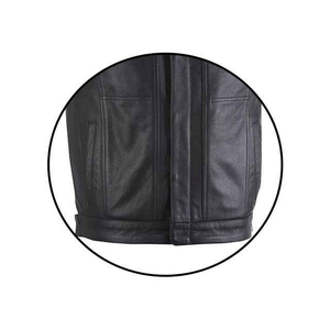 Veste de moto en cuir véritable noir respirante réversible pour homme, vêtements d'extérieur d'hiver, mode, bonne qualité - Product Image 5