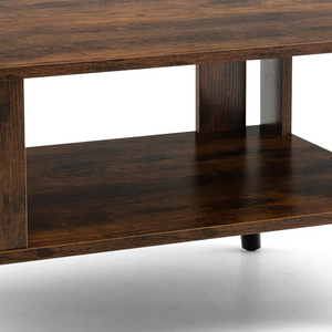 Table basse de centre industriel en bois foncé personnalisé OEM pour salon prix d'usine Table basse fournitures en vrac - Product Image 4
