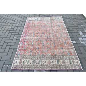 Tapis turc vintage, tapis de sol de 6,7 x 4,2 pieds, tapis persan rouge - Product Image 3