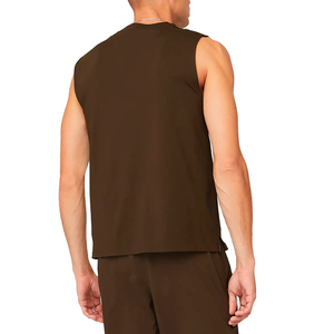 Débardeur court côtelé personnalisé à marque privée pour femme, grande taille, blanc, dos nageur, pour homme - Product Image 5