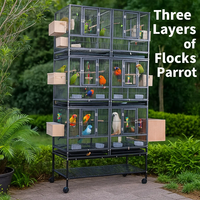 Nouveau Big Meta Wire Fabricant Vente en gros en acier inoxydable Cage d'alimentation pour oiseaux Cage à oiseaux Big Metal Bird Breeding Cages à vendre