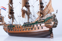 Kapal Model Kayu Friesland Bingkai Dekoratif Teknik Lukis untuk Dekorasi Rumah Vietnam T399 63Lx20Wx53.5H cm