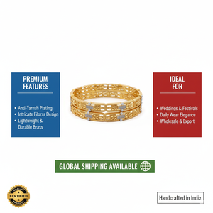 Exquisite Pure Copper Bangles Handcrafted Premium Gold Finish Quartz Gift Vintage Style Skin Friendly Tarnish Resistant Bulk - Product Image 6