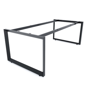 Patas Metálicas Triangulares de Estilo Industrial para Mesa de 180x90cm, Sistema Trian II HCTG022 para Uso en Muebles de Mesa de Centro y Gabinetes - Product Image 2