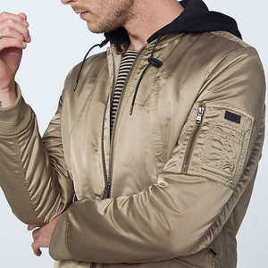 Blouson Bomber en Satin Personnalisé avec Logo pour Hommes, Vêtement d'Hiver, Prix Bas, Blouson Bomber en Satin Grande Taille pour Hommes, Veste en Satin pour Hommes - Product Image 4