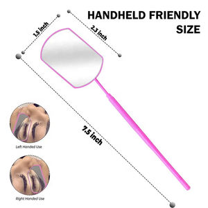 Professional Beauty Cosmetic <b>Mirror</b> Wall Mounted Gold-Plated Stainless Steel Frame Personalized Single-Sided Lash Inspection - Product Image 5