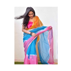 Sari de seda Kota Doriya tejido a mano tradicional de alta demanda con blusa Ropa de fiesta para mujer - Product Image 1