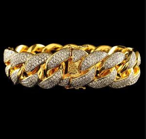 <b>Iced</b> <b>Out</b> Baguette Cuban Link Bracelet Moissanite Luxury Silver/Gold 30Gm Jewelry - Product Image 2