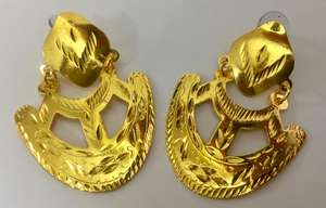 Micro Pendientes chapados en oro de 18 quilates hechos a mano, Perla de circón, plata, latón, hebra de joyería para mujeres africanas, ropa de fiesta, boda Vintage - Product Image 4