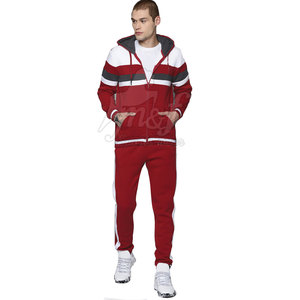Ensemble de survêtement classique pour hommes avec sweat à capuche zippé et pantalon de jogging léger ensemble d'entraînement deux pièces pour hommes - Product Image 1