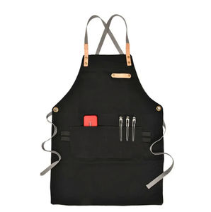 High-Value Thickened Cotton Canvas Bib <b>Apron</b> <b>Waterproof</b> and Oil-Proof for Kitchen Cooking Gardening Cleaning Chef BBQ Use - Product Image 3