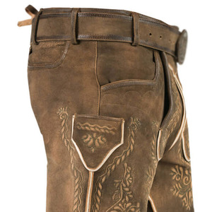 Vêtements pour hommes Vêtements et accessoires Shorts brodés en cuir Lederhosen à la mode, durables et légers - Product Image 6