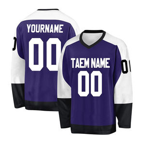 Vêtements de sport pour adultes Maillot de hockey et uniforme de hockey sur glace Sublimé 100% Polyester Respirant Maillot uniforme à manches longues - Product Image 5