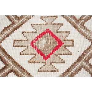 Alfombra Vintage, Alfombra Turca de 2.7x9.8 pies, Alfombra de Lana con Diseño Floral Marrón Rojizo - Product Image 5