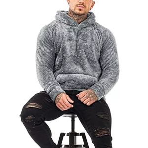 Pedidos a granel de sudaderas Sherpa de felpa con bolsillos de canguro, perfectas para minoristas que buscan ropa acogedora - Product Image 3