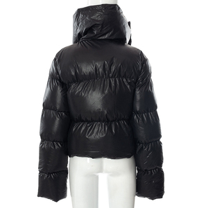 Women's Imported <b>Quilted</b> Puffer <b>Jacket</b> Zip up Stand Collar Oversized Lightweight Padded Down Coat Outerwear Cropped Down <b>Jacket</b> - Product Image 4