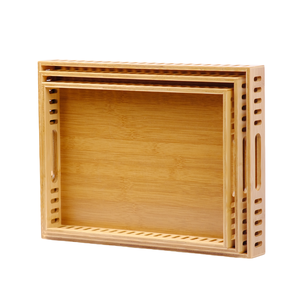 Wooden <b>Tray</b> Tea Cutlery <b>Tray</b> <b>Storage</b> <b>Tray</b> Fruit Plate Decorative Food Bamboo Rectangle - Product Image 1