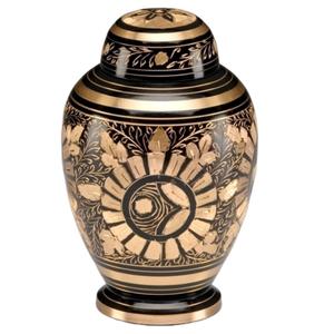 High Quality Brass Top Dome Cremation <b>Keepsake</b> Urns With Engraving Gray Marble Finished For Human <b>Ashes</b> - Product Image 4