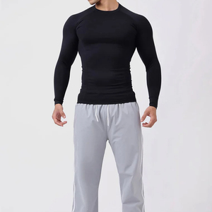 Custom <b>Men</b> Fitness Clothing Polyester Spandex Muscle Slim Fit Sports Running Compression <b>T</b> <b>Shirt</b> for <b>Men</b> - Product Image 4