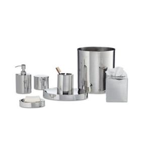 Silver Finished Metal Bathroom Accessories Set Countertop Decor Vanity Organizer Lotion <b>Soap</b> <b>Dispenser</b> <b>Toothbrush</b> <b>Holder</b> Set - Product Image 2
