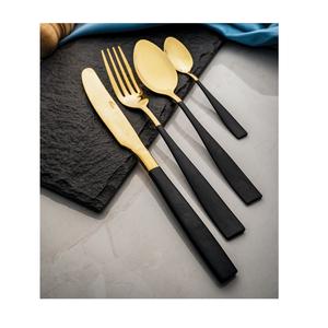 hot sale Luxury Stainless Steel wedding gold plated Cutlery beautiful design handle flatware <b>spoon</b> <b>and</b> <b>fork</b> <b>set</b> safe <b>and</b> healthy - Product Image 5