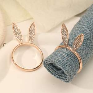 แหวนโลหะใส่ผ้าเช็ดปากสำหรับงานแต่งงานที่ใส่กระดาษชำระอุปกรณ์เสริมทอง - Product Image 3