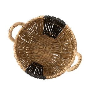 Panier de rangement rond et élégant pour l'art vietnamien authentique Fabriqué à la main en jacinthe d'eau écologique Offre spéciale - Product Image 3