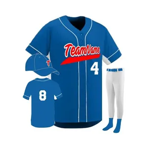 High Quality Custom Tackle Twill 100% Polyester <b>Baseball</b> Jersey Quick Dry Breathable Uniform Sportswear <b>Set</b> for Unisex Teams - Product Image 1