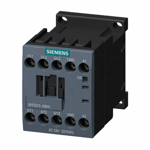 คอนแทคเตอร์รุ่น 3RT2015-1BB41 ของแท้ 9A 3 โพล AC-3 คอยล์ 24V DC รองรับแรงดัน 690V ติดตั้งบนราง DIN สำหรับสตาร์ทมอเตอร์อุตสาหกรรม - Product Image 1