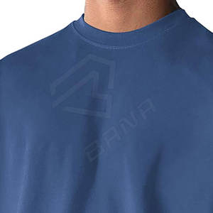 เสื้อยืดคอกลมสำหรับผู้ชายเสื้อโอเวอร์ไซซ์สะพายไหล่ผ้าฝ้ายออร์แกนิก100% เรียบใส่ได้ทั้งชายและหญิงออกแบบโลโก้ได้ตามต้องการ - Product Image 6