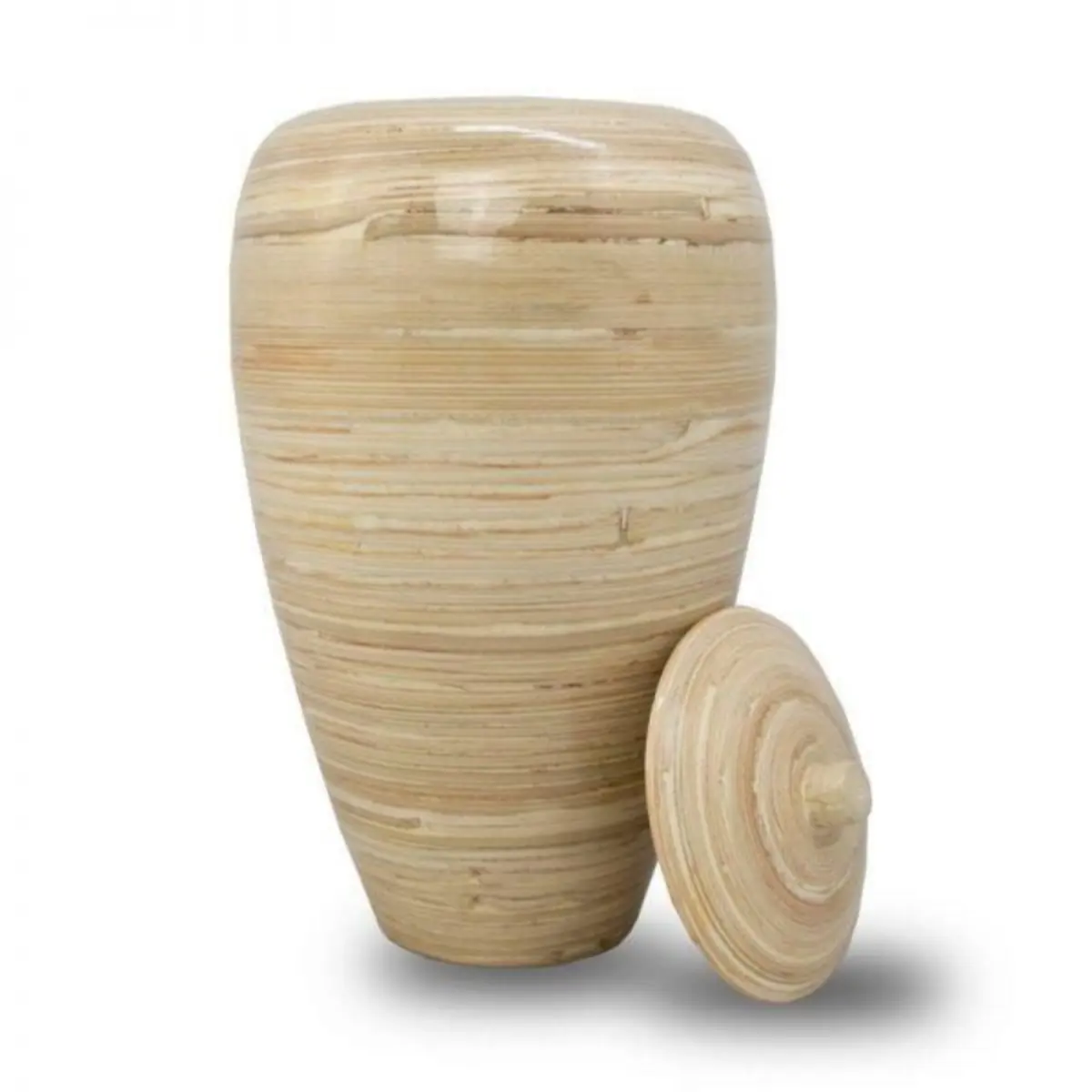 Wholesaler Manufacture spun bamboo cremation urn for ashes ODM bamboo urn Decorative from Vietnam