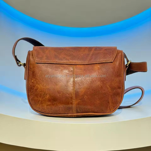 Nuevos bolsos de cuero de grano completo hechos a mano, bolsos cruzados informales de cuero genuino de estilo occidental único para mujer - Product Image 5