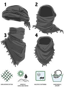 Shemagh Tactique Keffiyeh Tête Cou Écharpe Wrap - Product Image 6