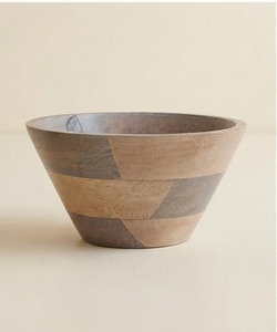Bol en bois d'acacia et de manguier fait main avec motif floral gravé, style minimaliste, idéal pour les fêtes, les fruits et les collations, parfait pour offrir - Product Image 5