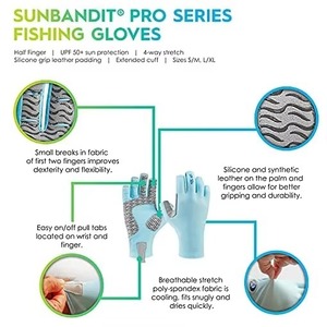 Gants de pêche sportive sans doigts respirants de camouflage sur mesure 50 Protection solaire pour la voile Wader Style-Doux Confortable - Product Image 6