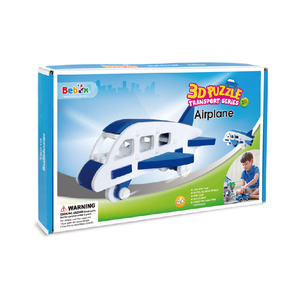 Puzzle 3D en EVA Avion pour Enfants de 2 à 4 Ans, Modèle de Véhicule à Assembler Soi-même, Bleu et Blanc, Pièces Mobiles, Non Toxique, Certifié EN71 - Product Image 5