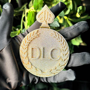 Pass Diamond Tester VVS Lab Grown Diamond Hiphop Jewelry 10kt Yellow Gold With Round Cut Letter Custom Iced Out Pendant Jewelry - Product Image 3