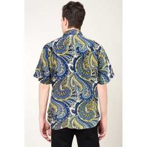 Camisa Regular de Poliéster con Estampado Abstracto para Hombre YASH GALLERY, 29 Pulgadas, Opciones Multicolor, Tallas S M L XL XXL - Product Image 2