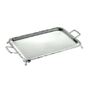 Plateau de nourriture en aluminium de couleur argent de conception classique forme et taille personnalisées idéales pour le service de dessert de station disponible en Inde - Product Image 2