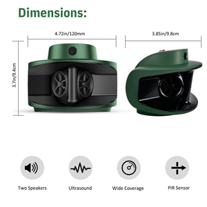 Répulsif ultrasonique pour animaux à double haut-parleur, idéal pour garder votre maison exempte de parasites indésirables, souris, rats, écureuils et autres rongeurs - Product Image 4